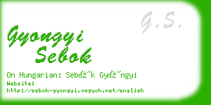 gyongyi sebok business card